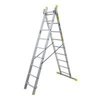 Aluminiowa drabina dwuelementowa 9-stopniowa BS-DW2x9, 150kg - BAYERSYSTEM