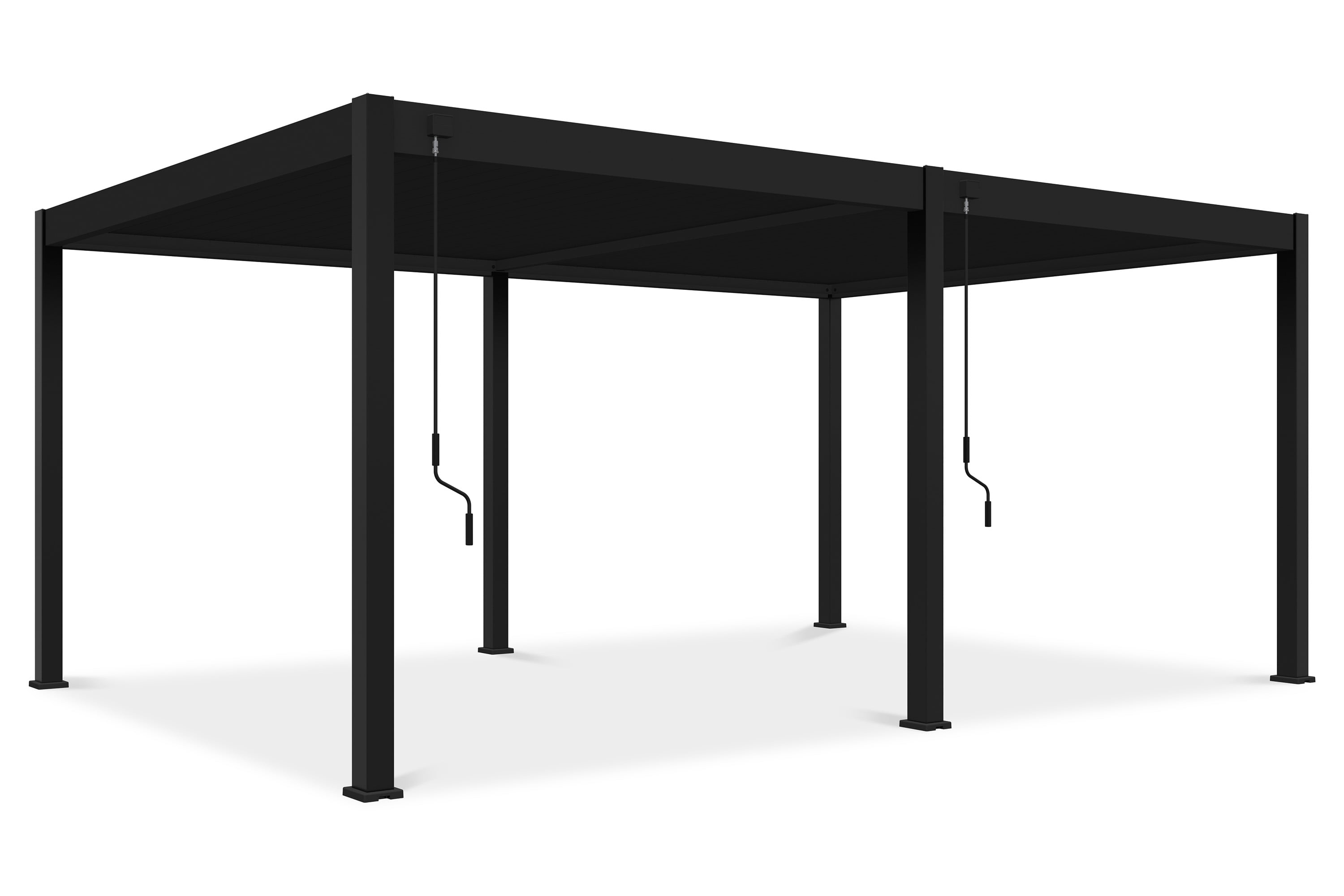 Antracytowa pergola na taras deluxe 3.6x6