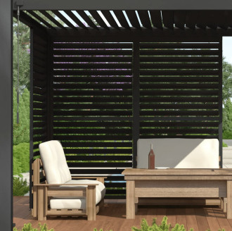 Aranżacja Regulowany panel żaluzjowy do pergoli PREMIUM 4m, anthracite - GUTROOF