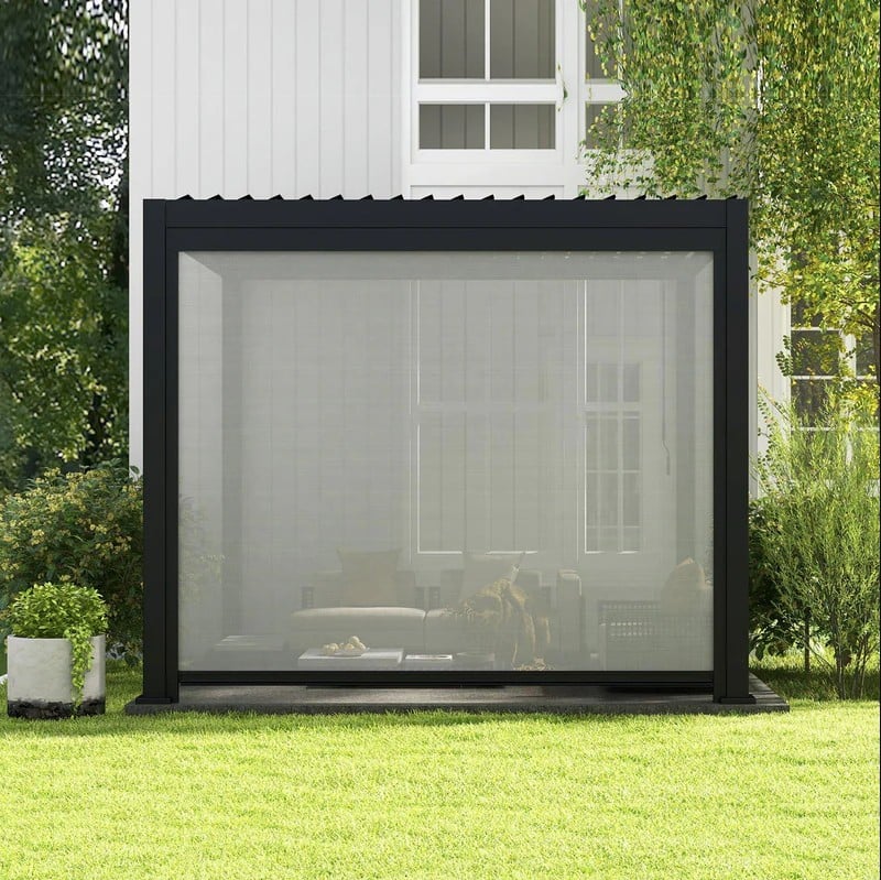 Aranżacja rolety do pergoli Premium 4m Anthracite Gutroof
