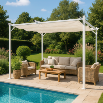 Pergola na taras Sprint 3x3m biała Hardmaister