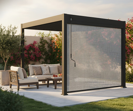 Aranżacja rolety opuszczanej do pergoli elegance/deluxe/fusion 2.65 m od Gutroof