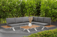 Narożnik ogrodowy SORRENTO WOOD White