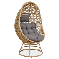 Fotel obrotowy z technorattanu HOLIDAY Beige