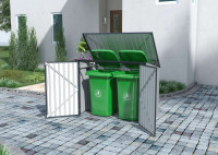 Aranżacja na podwórku obudowy na śmietniki