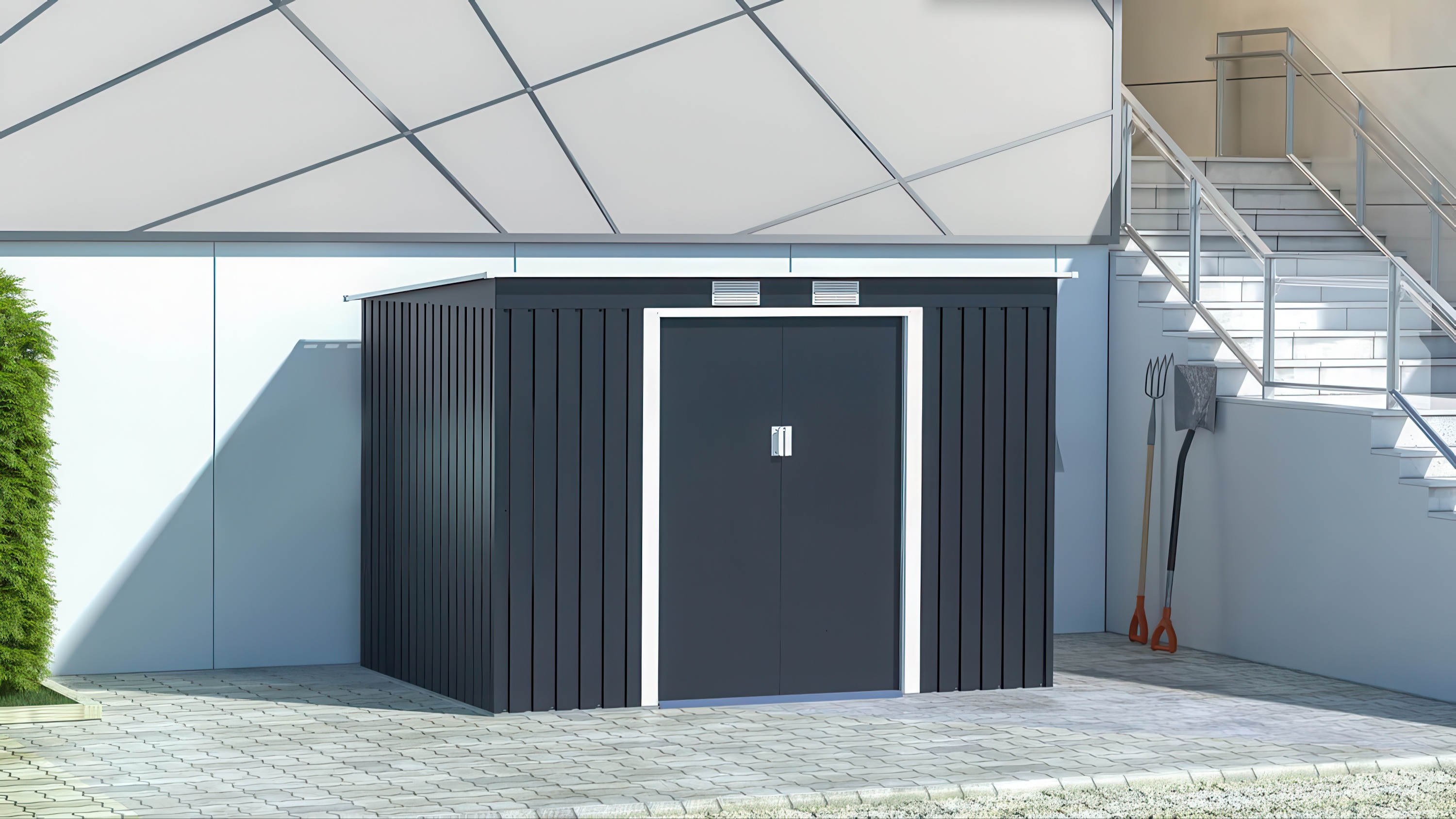 Domek ogrodowy OREGON 261x181cm Cold Grey - Hardmaister