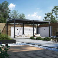 Pergola aluminiowa na taras 3.6x6 DELUXE Anthracite - Gutroof