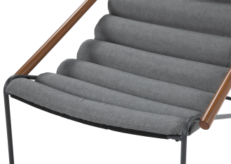 zbliżenie na siedzisko w fotelu art dark grey