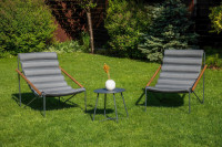 Zestaw mebli tarasowych ART Dark Grey 2+1 - Focus Garden