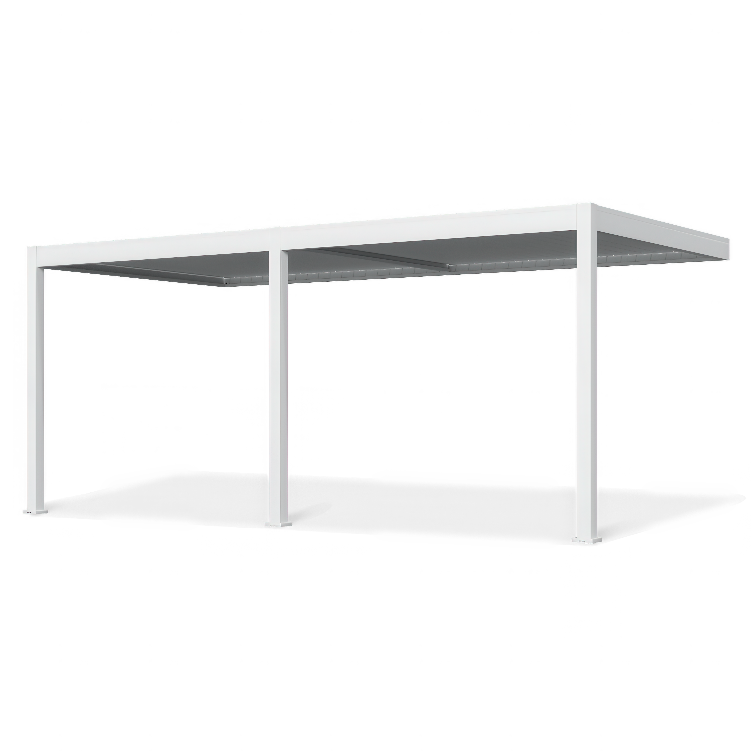 Automatyczna pergola tarasowa przyścienna led elegance wall automatic biała