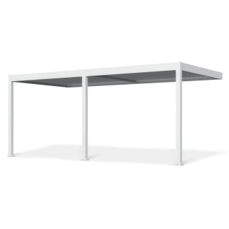 Automatyczna pergola tarasowa przyścienna led elegance wall automatic biała