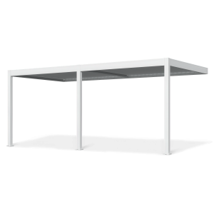 Automatyczna pergola tarasowa przyścienna led elegance wall automatic biała