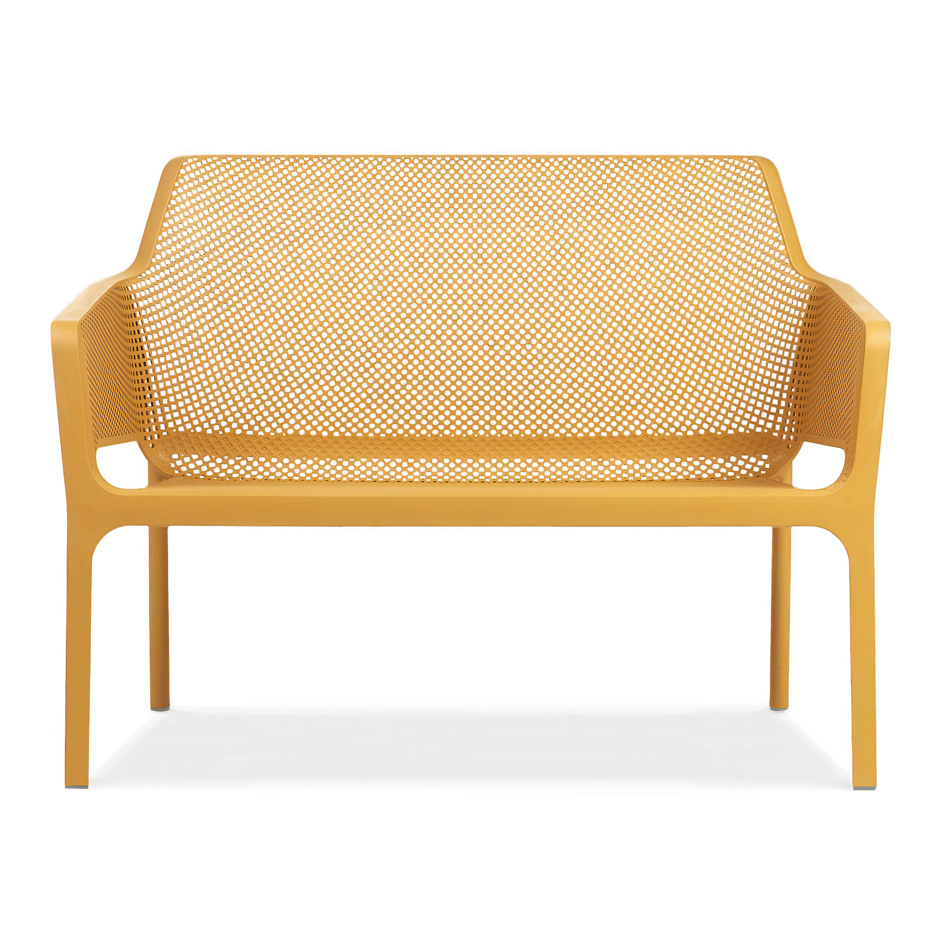 pomarańczowa ławka balkonowa