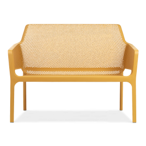 pomarańczowa ławka balkonowa