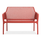 czerwona ławka balkonowa