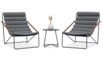 Zestaw mebli tarasowych ART Dark Grey 2+1 - Focus Garden