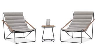 jasnoszare meble na balkon art