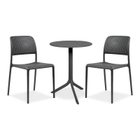 Zestaw Nardi BORA BISTROT/STEP 2+1 Antracite