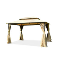 Pawilon do ogrodu z moskitierą i zasłonami VANCOUVER 3x4 Beige - Hardmaister