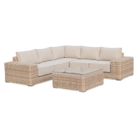 Narożnik ogrodowy z technorattanu VEGA CAFFE Beige - FURRORE