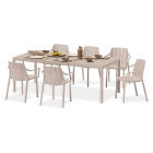 Zestaw ogrodowy Nardi TIBERINA/TEVERE 6+1 z rozkładanym stołem 147–211 cm, Corda