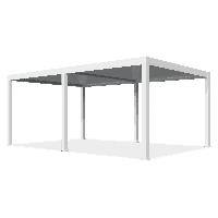 Pergola elektryczna tarasowa DELUXE PRO AUTOMATIC 4x6 z oświetleniem LED, White - Gutroof