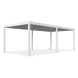 Pergola z oświetleniem LED DELUXE Automatic 3,6x7,2 Biała- Gutroof