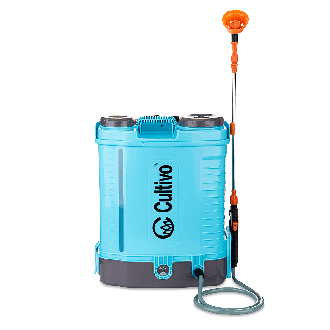 niebieski opryskiwacz akumulatorowy z lancą cultivo