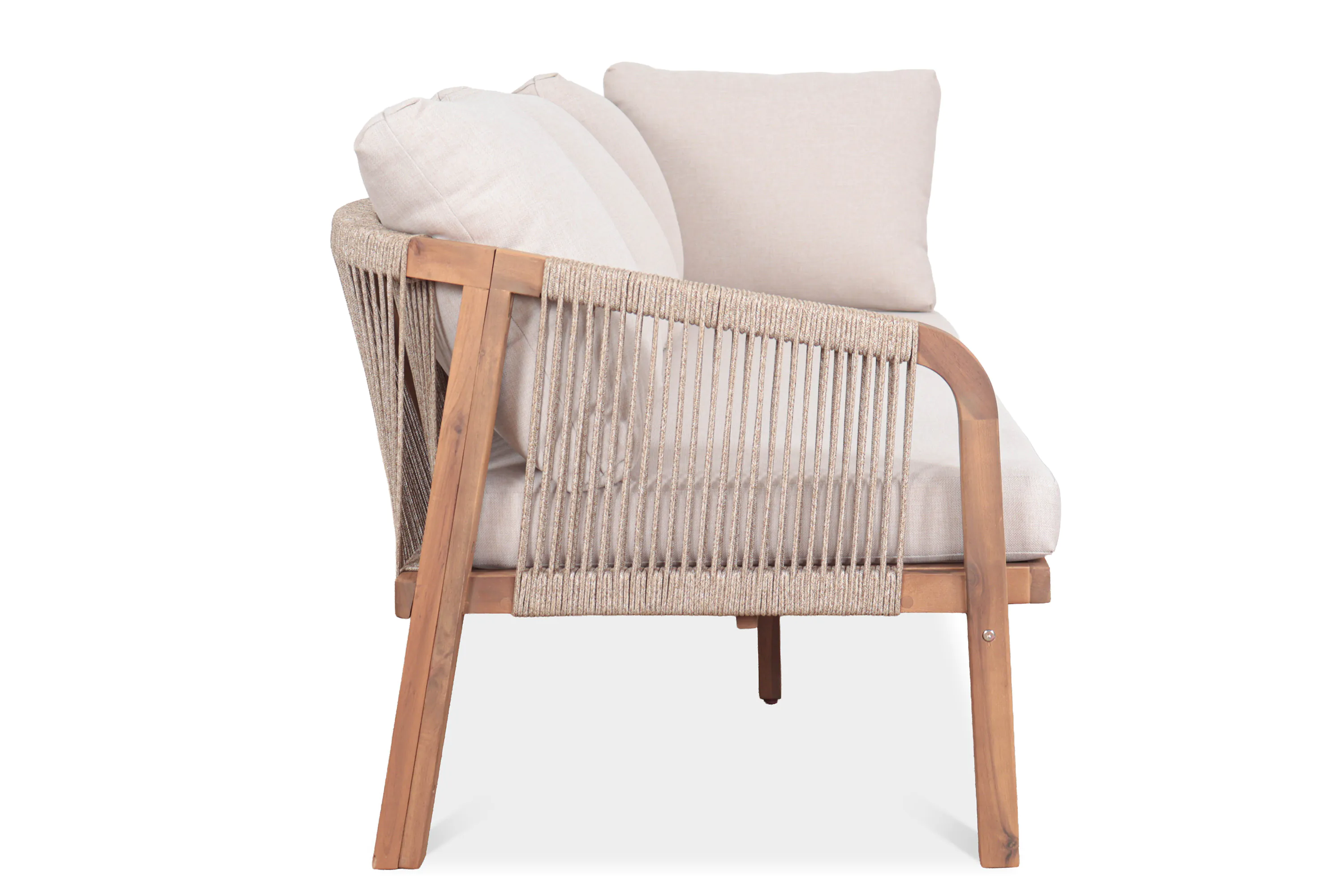 Bok, drewnianego narożnika ogrodowego SKALA CAFFE Acacia Wood - Bjørkka