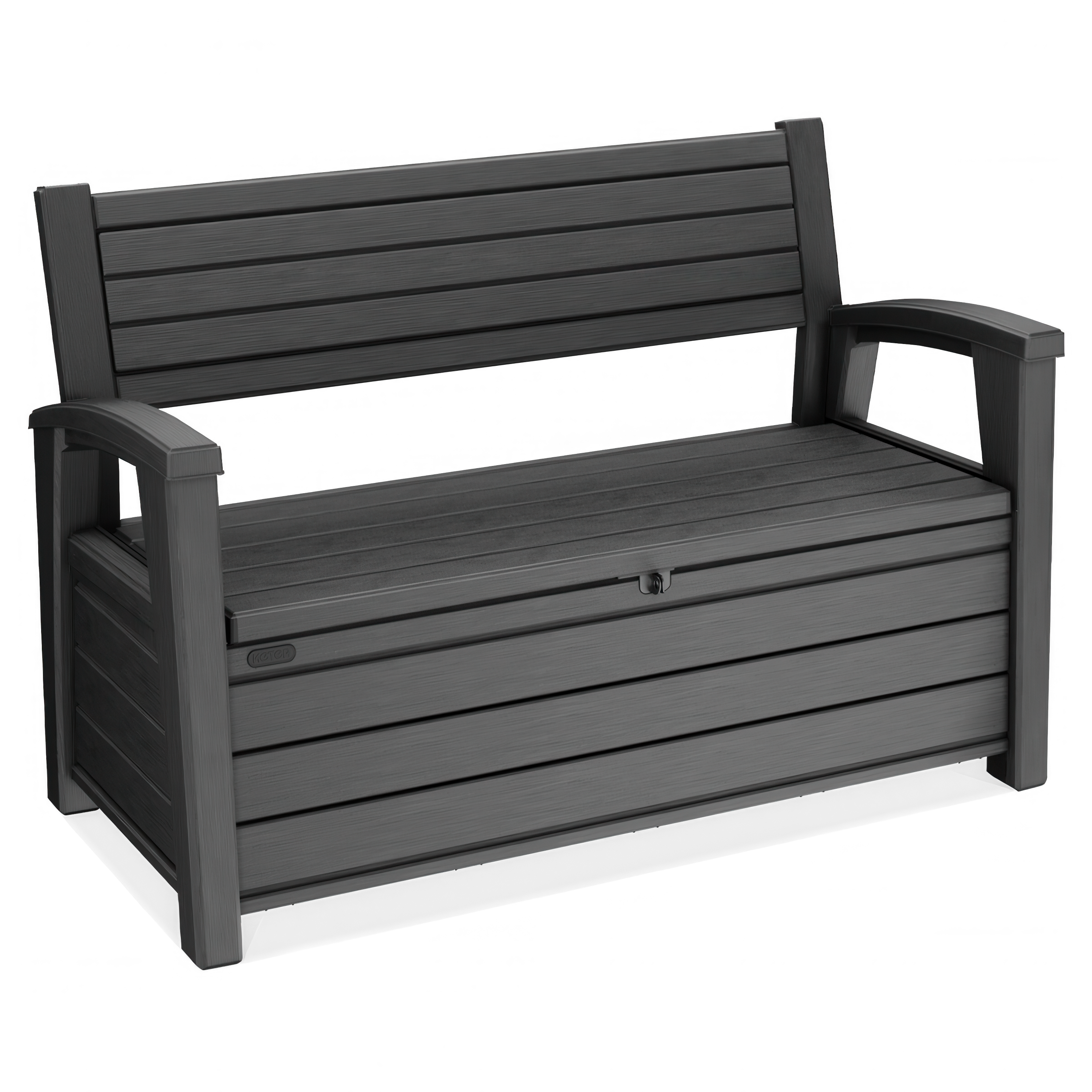Aranżacja skrzynio-ławki HUDSON BENCH NON BRUSCH w ogrodzie