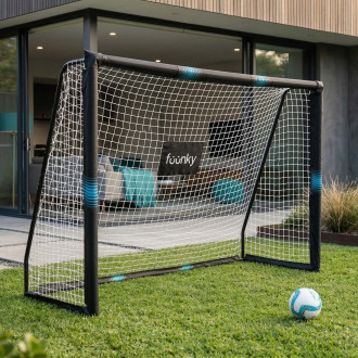 Bramka piłkarska ogrodowa dla dzieci duża 240x160 cm z siatką stabilna konstrukcja treningowa