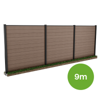 Ogrodzenie kompozytowe brązowe 9m do mocowania w ziemi – Keter