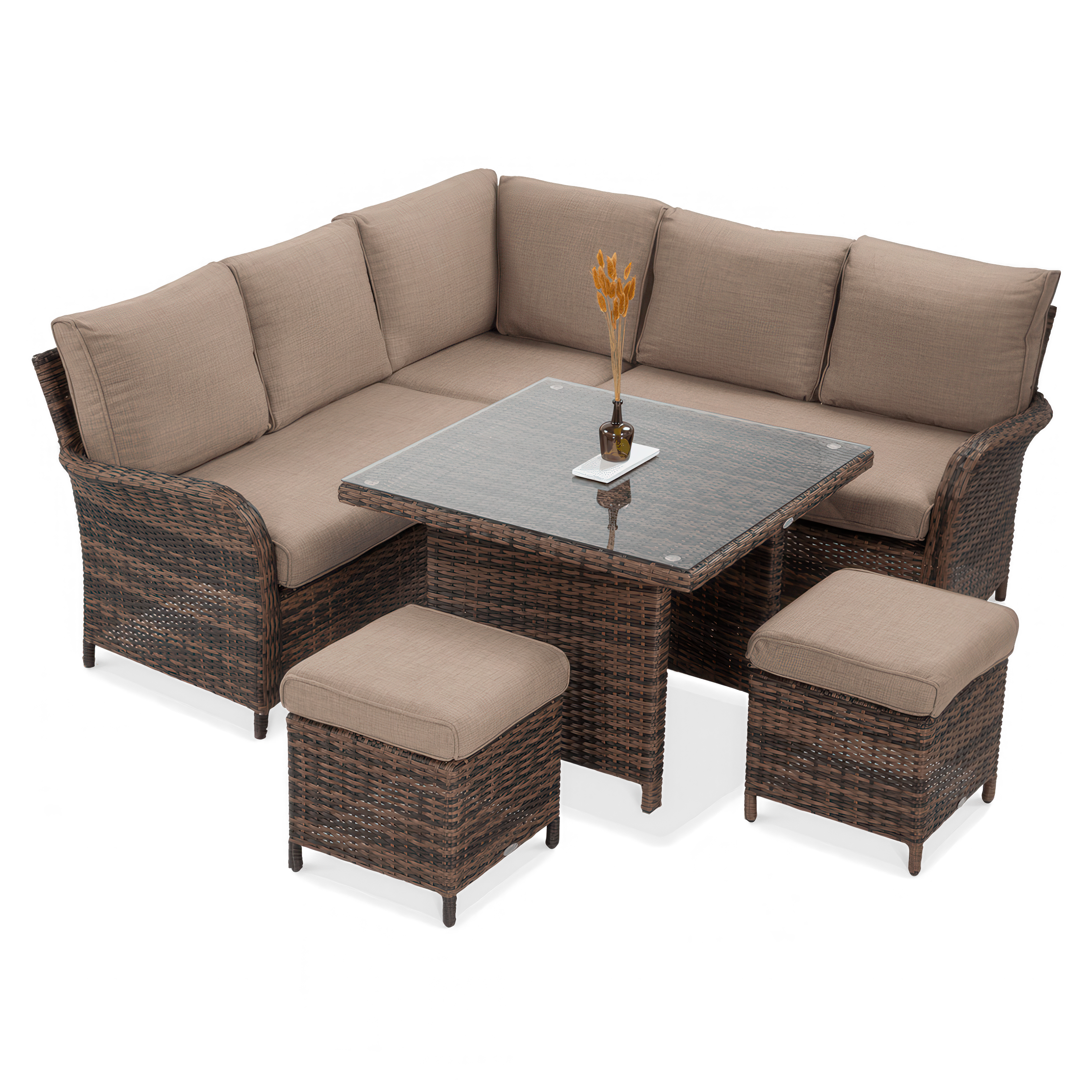 Narożnik z technorattanu VENTURA Brown