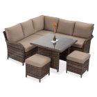 Narożnik z technorattanu VENTURA Brown