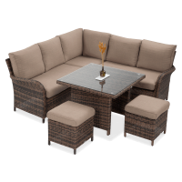 Narożnik z technorattanu VENTURA Brown