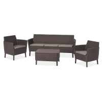 Salemo zestaw mebli ogrodowych 3+1 Brown