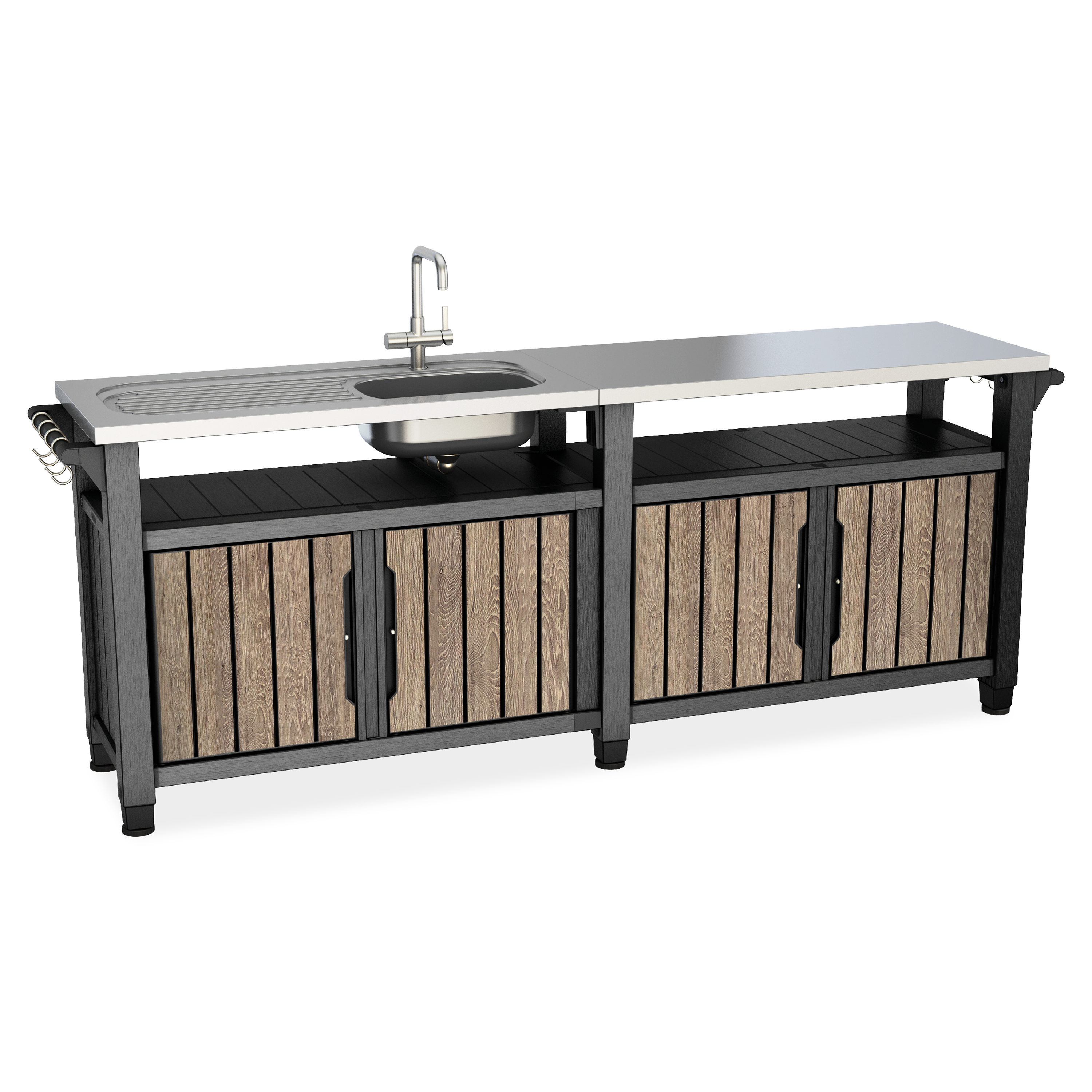 Bufet ogrodowy z blatem DECO UNITY CHEF 415L Ashwood - Keter