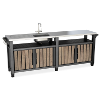 Bufet ogrodowy z blatem DECO UNITY CHEF 415L Ashwood - Keter