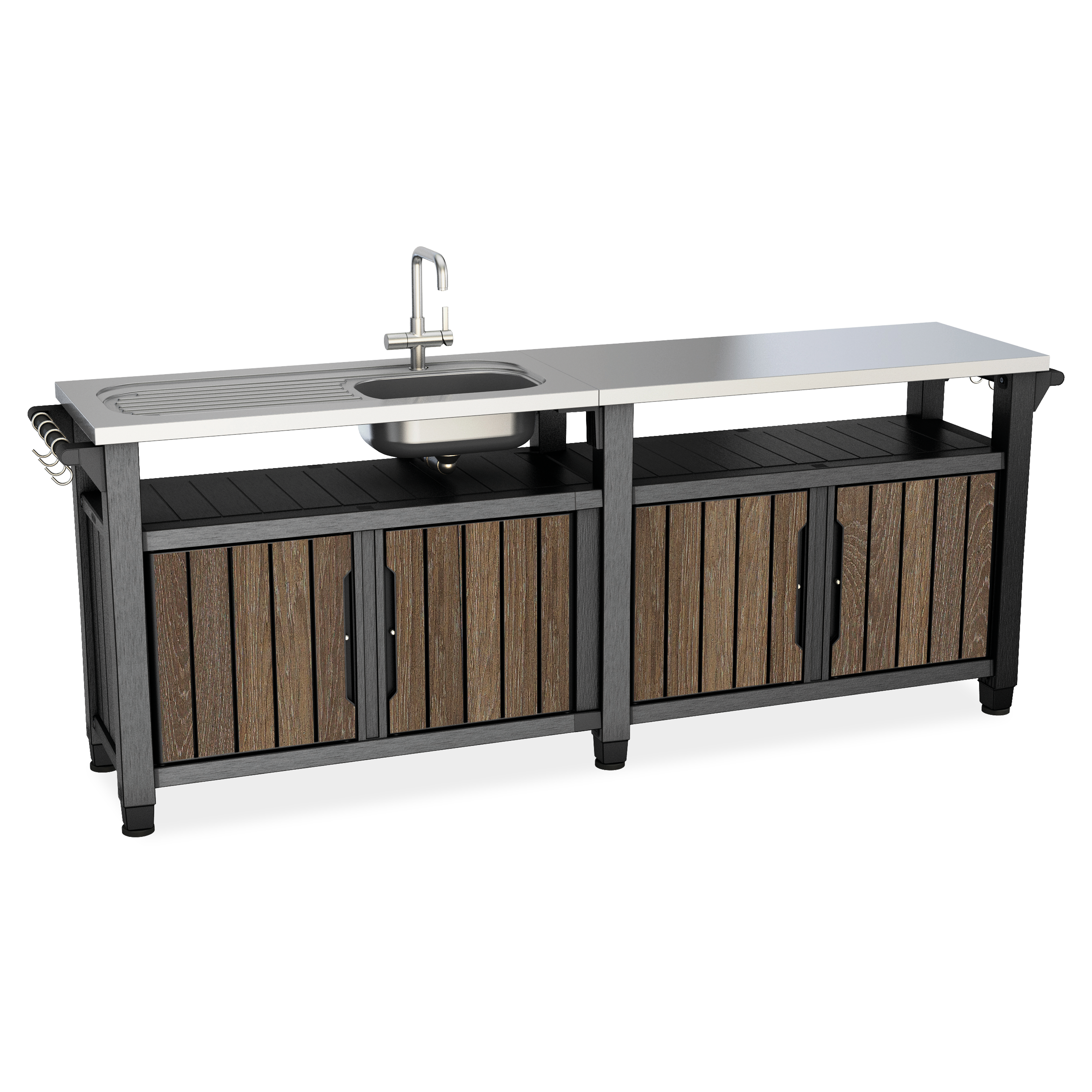 Barek bufet ogrodowy DECO UNITY CHEF 415L Walnut - Keter