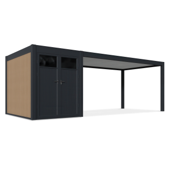 Wiata garażowa SUPERIOR 5.3x3 +2 Anthracite - Gutroof