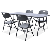 Zestaw CATERINGOWY stół 180 cm + 4x krzesło Graphite Wood - Bjørkka