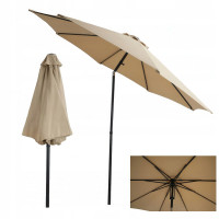 Parasol z masztem centralnym SAMOS 3m Taupe - Focus Garden
