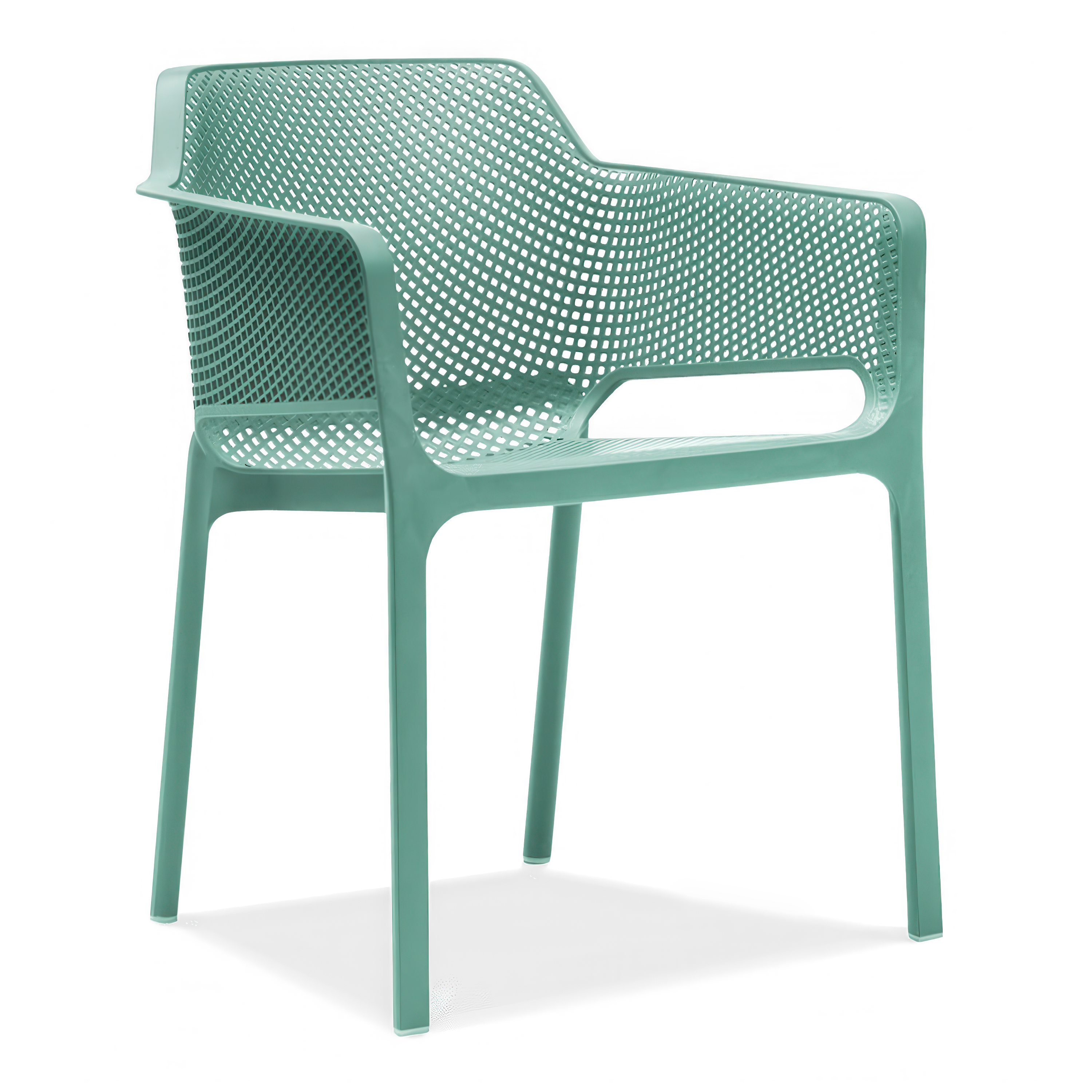 niebieskie krzesło jadalniane z oparciem i podłokietnikami 