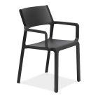 czarne krzesło ogrodowe z oparciem i podłokietnikami