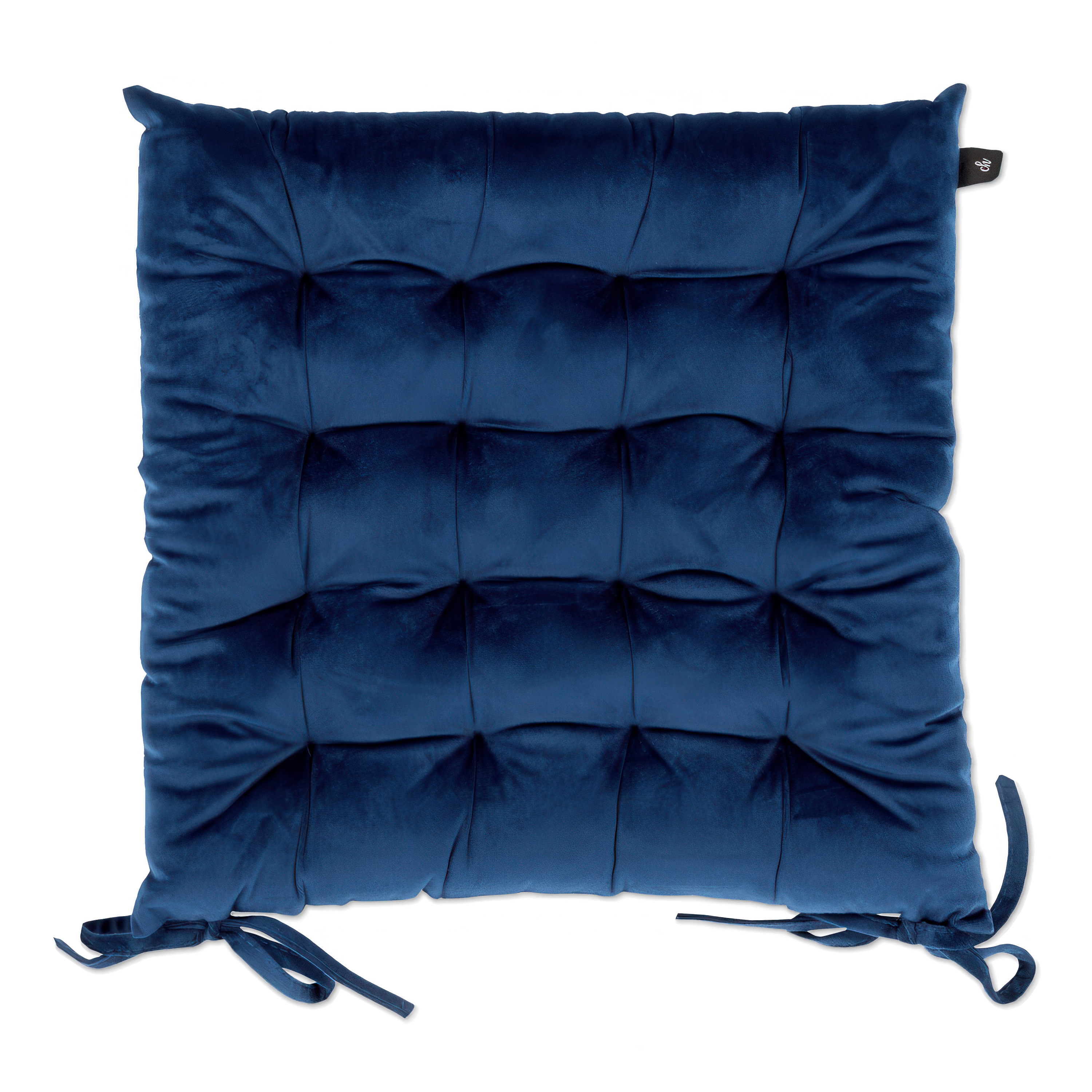 granatowa poduszka na krzesło ogrodowe