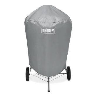 Szary pokrowiec na grill węglowy