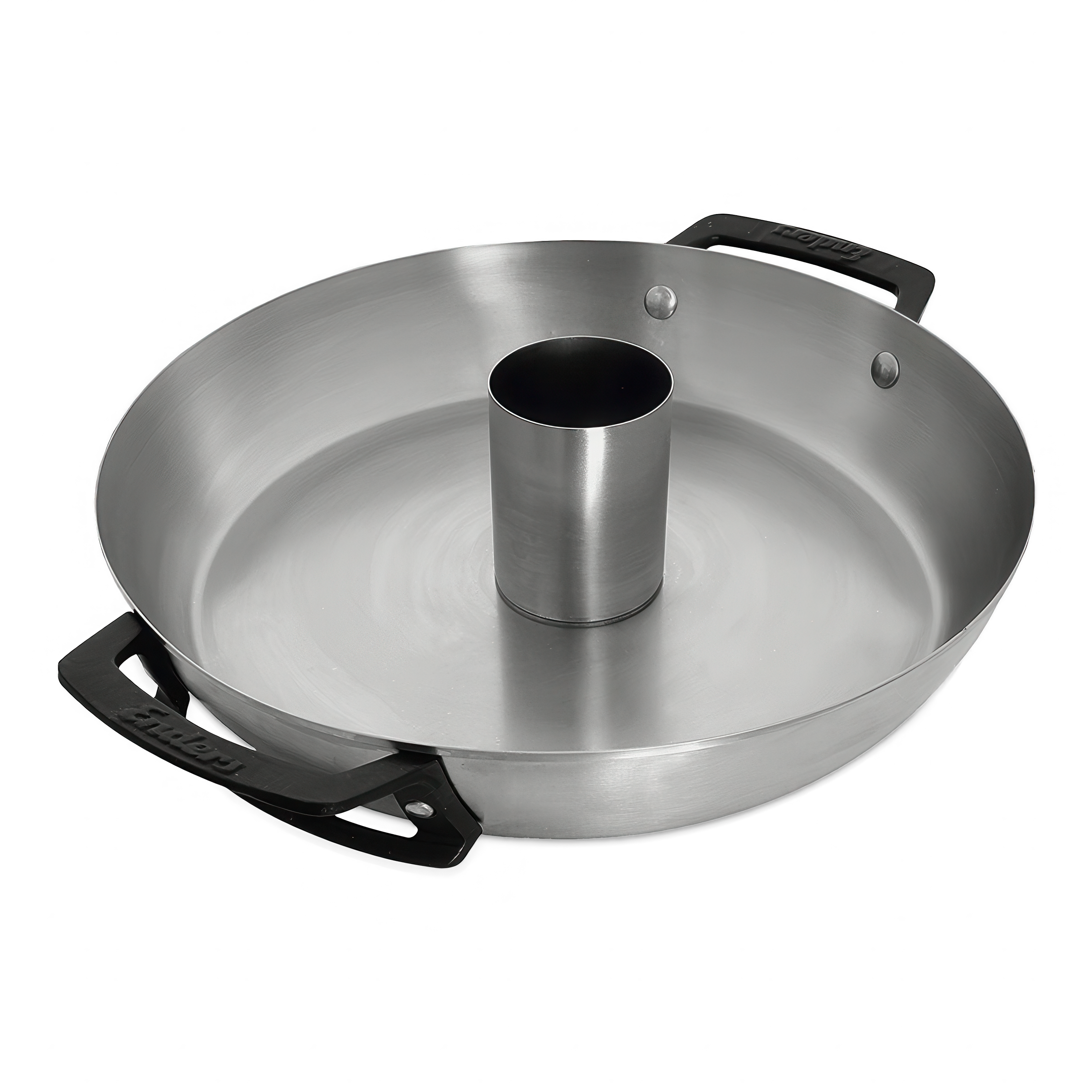 srebrny stojak na kurczaka do grilla