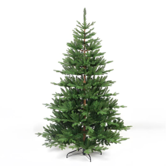 Sztuczna choinka świerk COZY 210 cm z metalowym stojakiem - MOODME