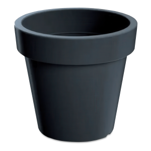 czarna doniczka w klasycznej formie