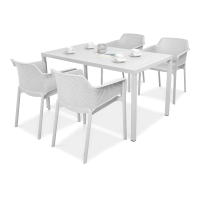 Komplet ogrodowy Nardi NET/CUBE 140 4+1 Bianco